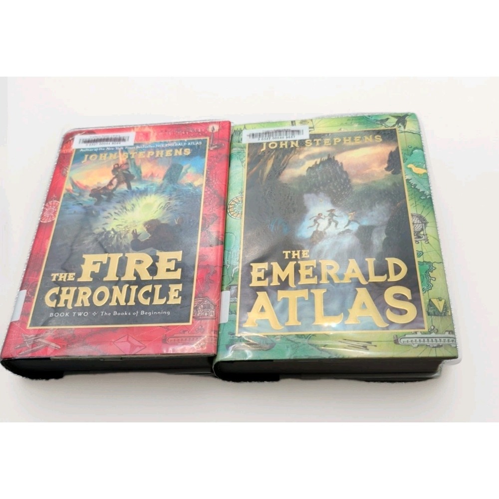 LOT 2 THE BOOKS OF BEGINNING:1 EMERALD ATLAS; 2 FIRE CHRONICLE BY JOHN STEPHENS